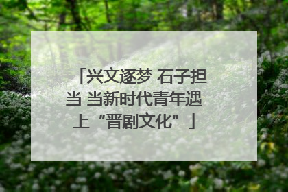 兴文逐梦 石子担当 当新时代青年遇上“晋剧文化”