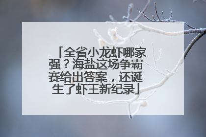 全省小龙虾哪家强？海盐这场争霸赛给出答案，还诞生了虾王新纪录