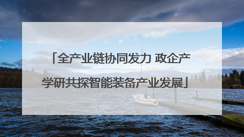 全产业链协同发力 政企产学研共探智能装备产业发展