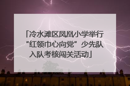 冷水滩区凤凰小学举行“红领巾心向党”少先队入队考核闯关活动