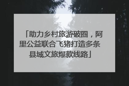 助力乡村旅游破圈，阿里公益联合飞猪打造多条县域文旅爆款线路