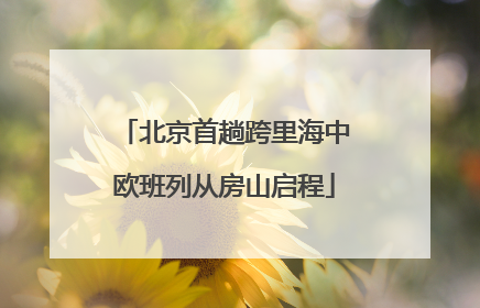 北京首趟跨里海中欧班列从房山启程