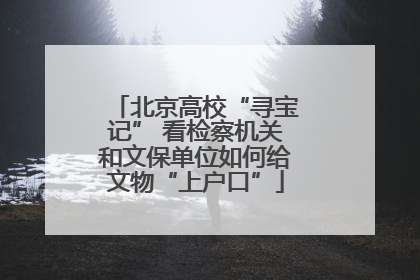 北京高校“寻宝记” 看检察机关和文保单位如何给文物“上户口”