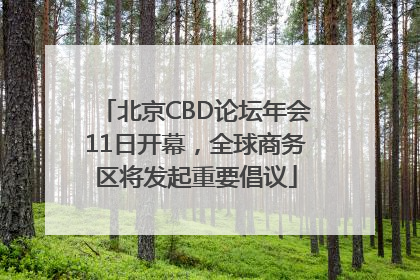 北京CBD论坛年会11日开幕，全球商务区将发起重要倡议