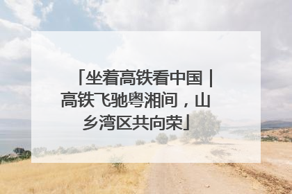 坐着高铁看中国｜高铁飞驰粤湘间，山乡湾区共向荣