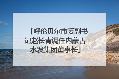 呼伦贝尔市委副书记赵长青调任内蒙古水发集团董事长