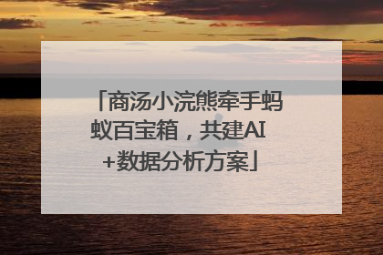 商汤小浣熊牵手蚂蚁百宝箱，共建AI+数据分析方案