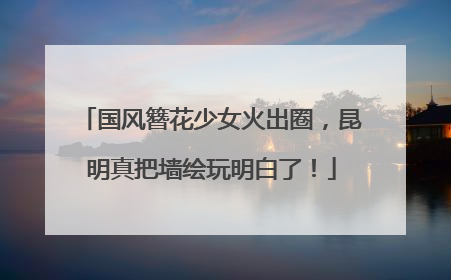 国风簪花少女火出圈，昆明真把墙绘玩明白了！