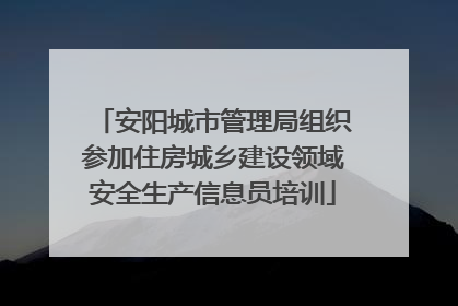 安阳城市管理局组织参加住房城乡建设领域安全生产信息员培训