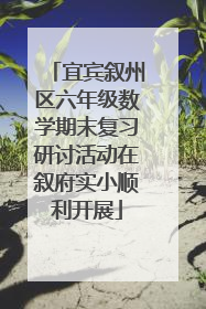 宜宾叙州区六年级数学期末复习研讨活动在叙府实小顺利开展