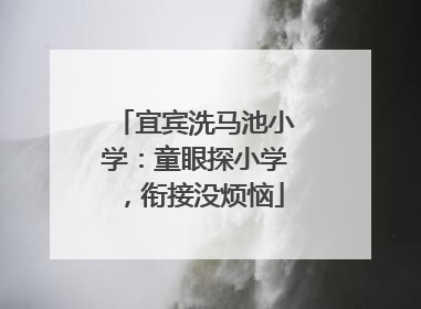 宜宾洗马池小学：童眼探小学，衔接没烦恼