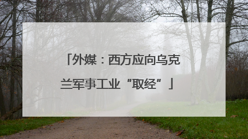 外媒：西方应向乌克兰军事工业“取经”