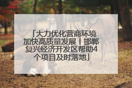大力优化营商环境 加快高质量发展丨邯郸复兴经济开发区帮助4个项目及时落地