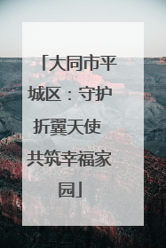 大同市平城区：守护折翼天使 共筑幸福家园