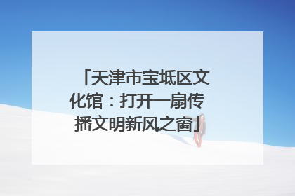 天津市宝坻区文化馆：打开一扇传播文明新风之窗