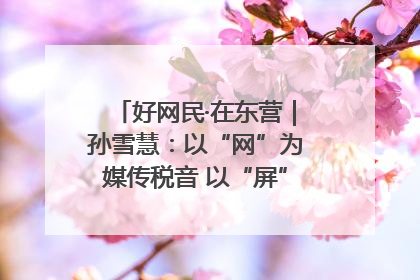好网民·在东营｜孙雪慧：以“网”为媒传税音 以“屏”为介助发展