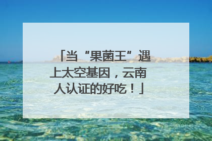 当“果菌王”遇上太空基因，云南人认证的好吃！