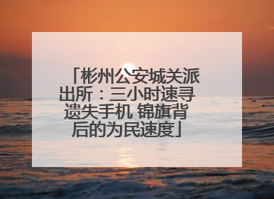 彬州公安城关派出所：三小时速寻遗失手机 锦旗背后的为民速度