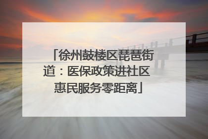 徐州鼓楼区琵琶街道：医保政策进社区 惠民服务零距离