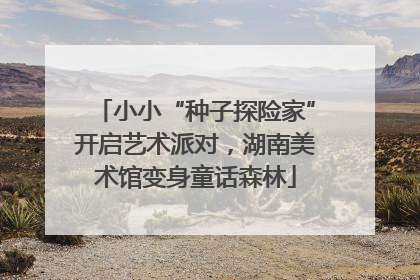 小小“种子探险家”开启艺术派对，湖南美术馆变身童话森林