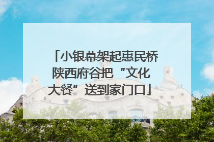 小银幕架起惠民桥 陕西府谷把“文化大餐”送到家门口
