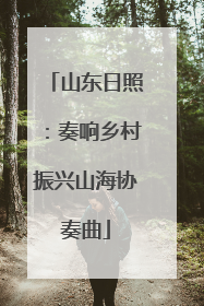 山东日照：奏响乡村振兴山海协奏曲