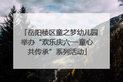 岳阳楼区童之梦幼儿园举办“欢乐庆六一·童心共传承”系列活动