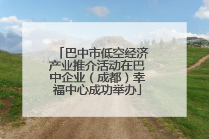 巴中市低空经济产业推介活动在巴中企业（成都）幸福中心成功举办
