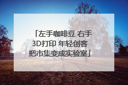 左手咖啡豆 右手3D打印 年轻创客把市集变成实验室