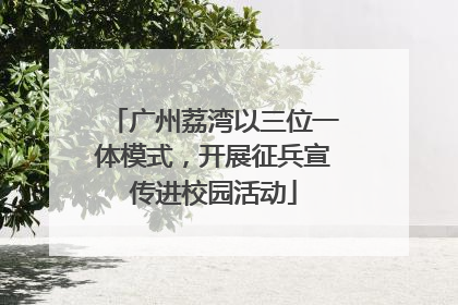 广州荔湾以三位一体模式，开展征兵宣传进校园活动