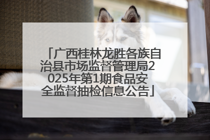 广西桂林龙胜各族自治县市场监督管理局2025年第1期食品安全监督抽检信息公告