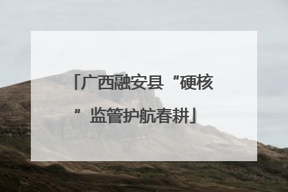 广西融安县“硬核”监管护航春耕