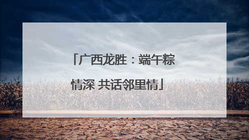 广西龙胜：端午粽情深 共话邻里情