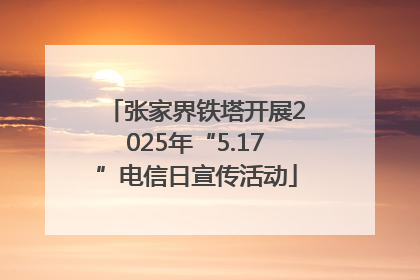 张家界铁塔开展2025年“5.17”电信日宣传活动