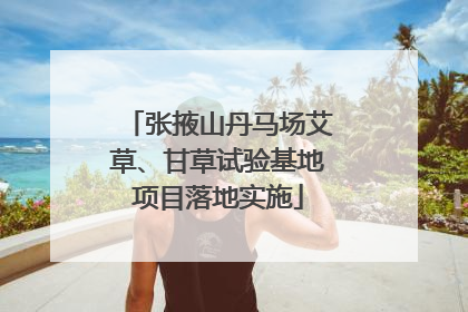 张掖山丹马场艾草、甘草试验基地项目落地实施