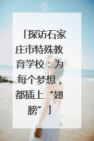 探访石家庄市特殊教育学校：为每个梦想，都插上“翅膀”