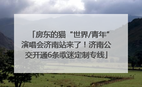 房东的猫“世界/青年”演唱会济南站来了！济南公交开通6条歌迷定制专线