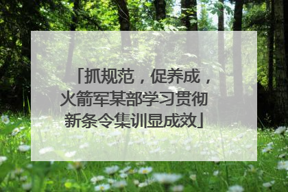 抓规范，促养成，火箭军某部学习贯彻新条令集训显成效