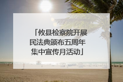 攸县检察院开展民法典颁布五周年集中宣传月活动