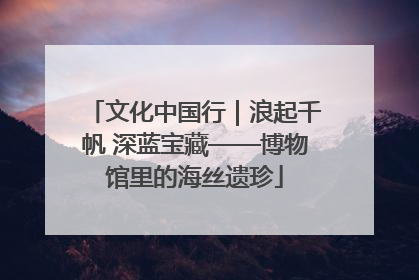 文化中国行｜浪起千帆 深蓝宝藏——博物馆里的海丝遗珍