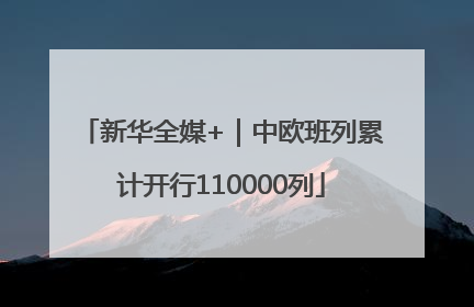 新华全媒+｜中欧班列累计开行110000列