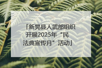 新晃县人武部组织开展2025年“民法典宣传月”活动