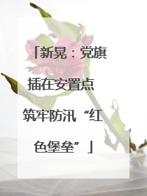 新晃：党旗插在安置点 筑牢防汛“红色堡垒”
