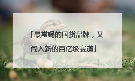 最常喝的国货品牌，又闯入新的百亿级赛道