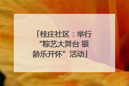 桂庄社区：举行“粽艺大舞台 银龄乐开怀”活动