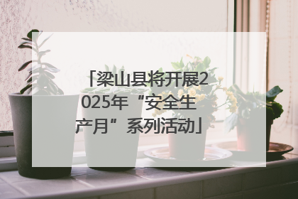 梁山县将开展2025年“安全生产月”系列活动