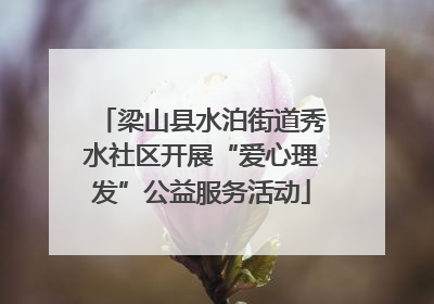梁山县水泊街道秀水社区开展“爱心理发”公益服务活动