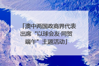 澳中两国政商界代表出席“以球会友·同贺端午”主题活动