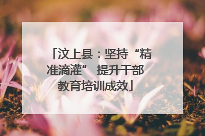 汶上县：坚持“精准滴灌” 提升干部教育培训成效
