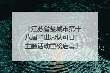 江苏省盐城市第十八届“世界认可日”主题活动重磅启幕